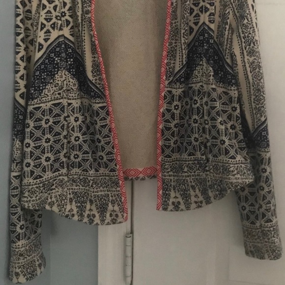 | Lucky Lotus | Make an Offer | Blue & Cream Cardigan Size L - Picture 3 of 6